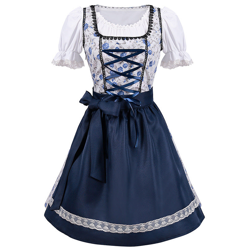 Dame Folkelig kjole Dirndl i ølhavestil – Perfekt til Oktoberfest & folkefester