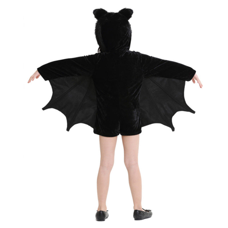 Costume Halloween enfant chauve-souris – Déguisement unisexe pour fêtes d’Halloween & porte-à-porte