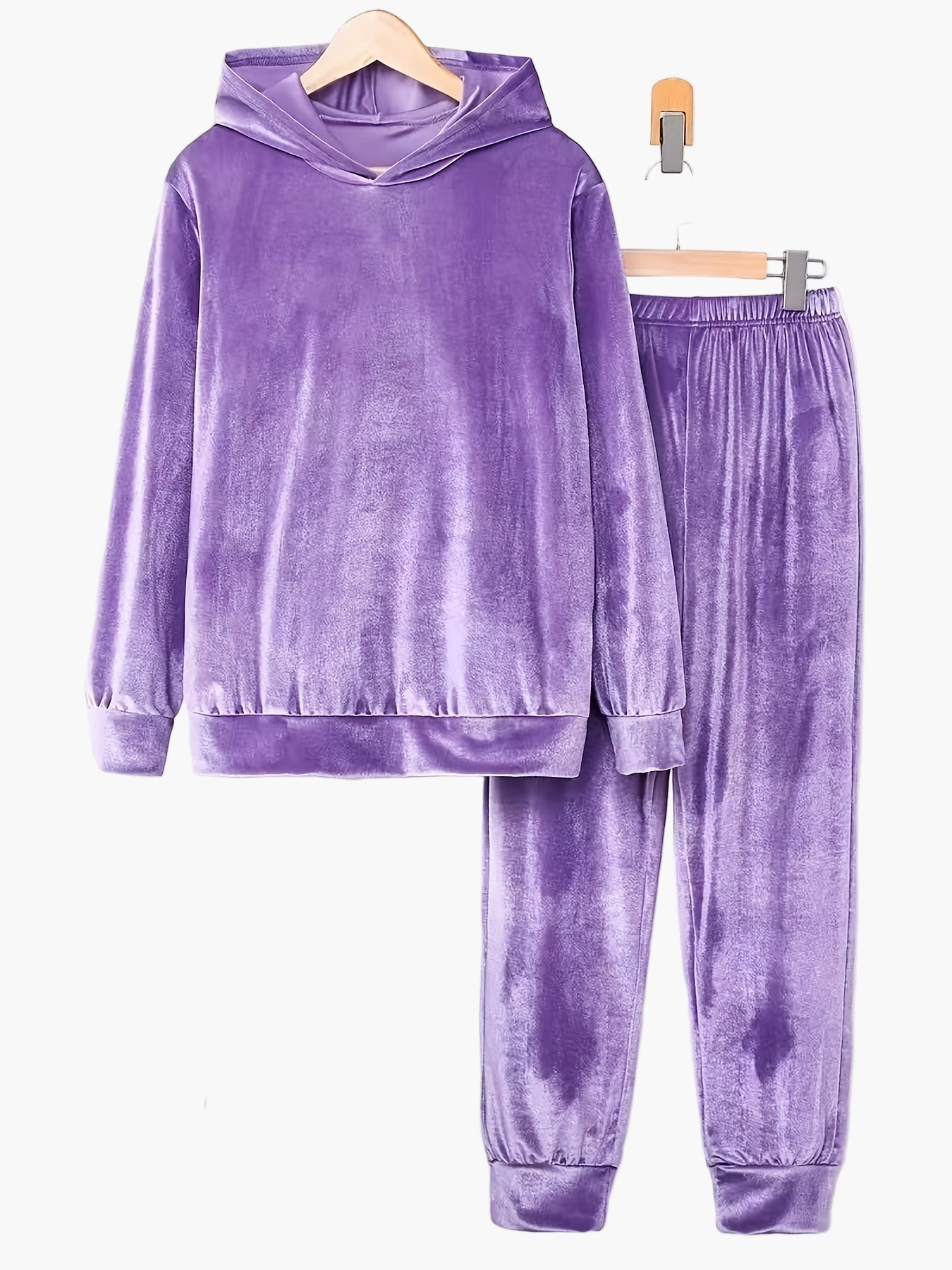 Conjunto de casa casual para mujer con sudadera con capucha y pantalón de jogging – Conjunto cómodo de lounge y entrenamiento