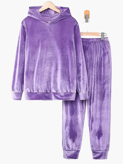 Conjunto de casa casual para mujer con sudadera con capucha y pantalón de jogging – Conjunto cómodo de lounge y entrenamiento