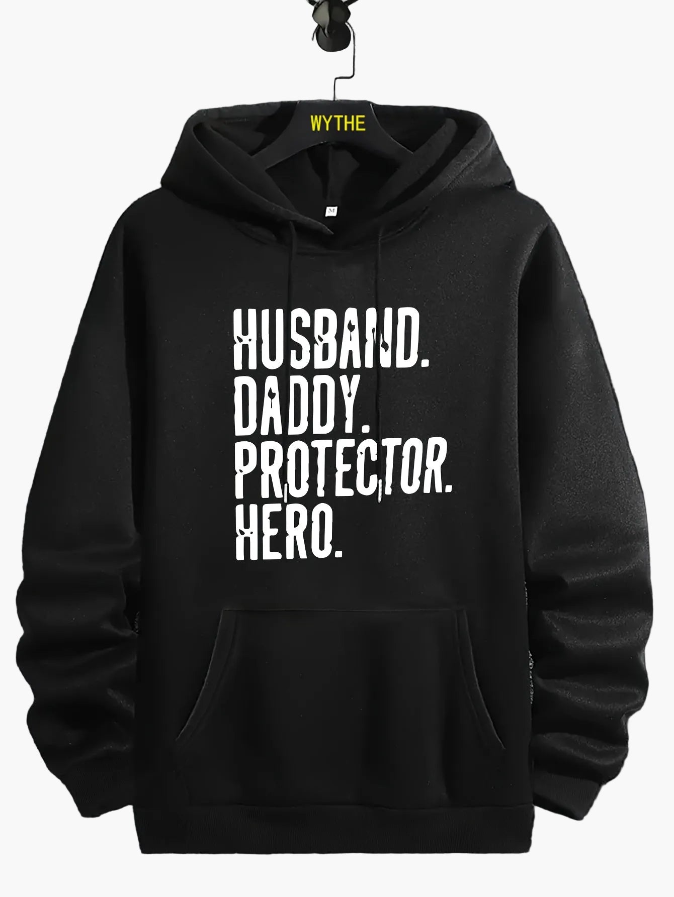 Herren Hoodie mit Statement Print – Husband Daddy Protector Hero – Casual Stil für Alltag und Freizeit