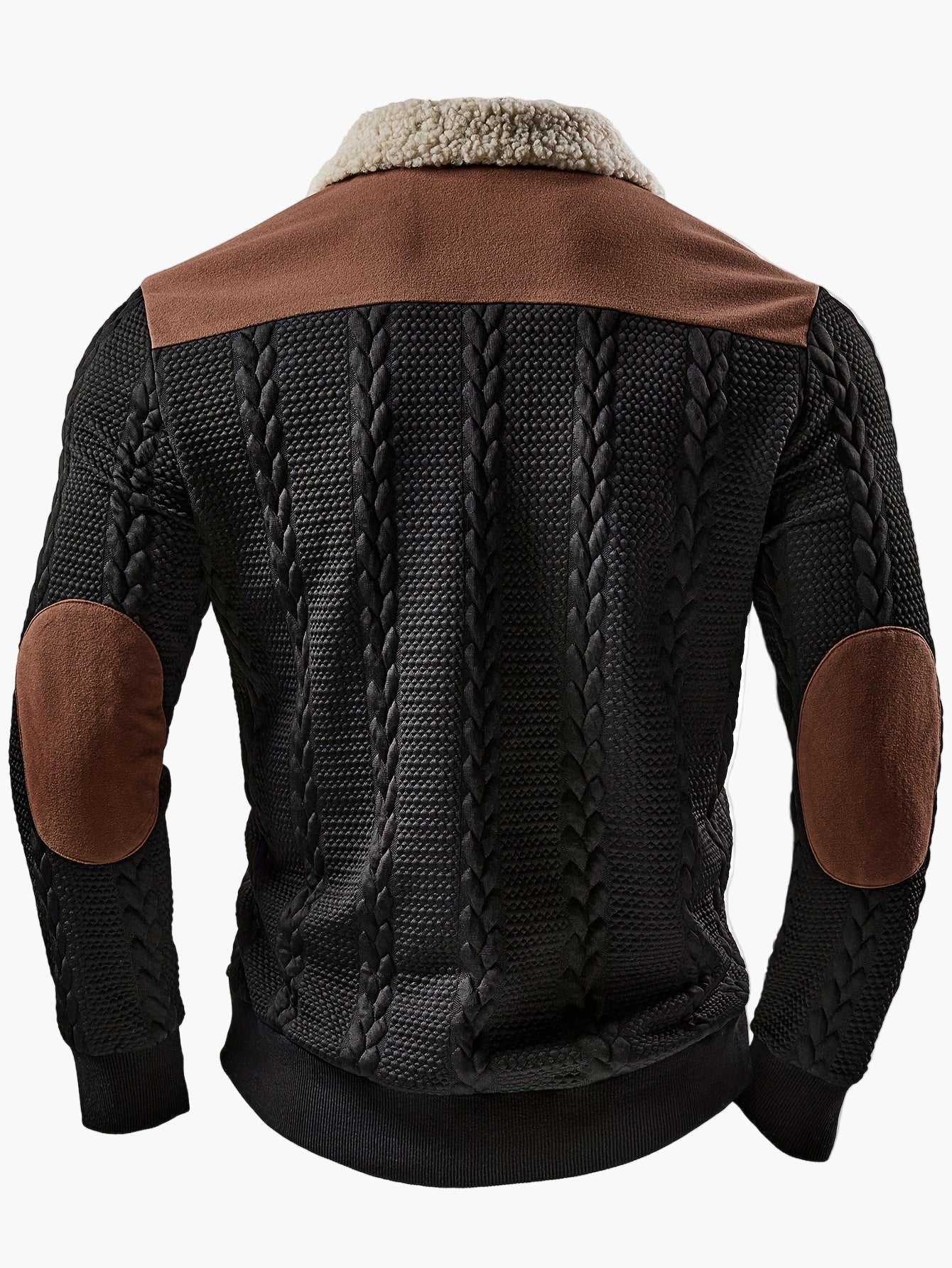 Jerséi de punto para hombre con cuello de cremallera de moda y encanto retro – Perfecto para tiempo libre y uso diario con estilo