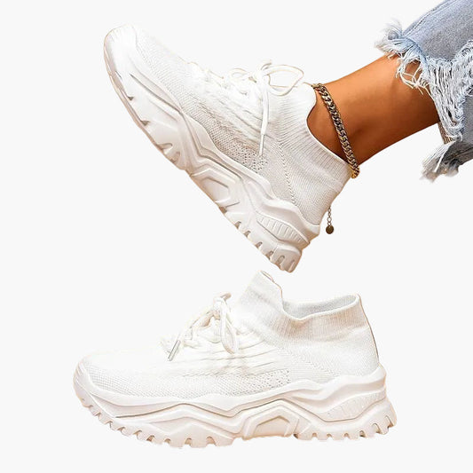 Dames plateau sneakers – trendy vrijetijdsschoenen met profielzool voor dagelijks gebruik en streetstyle