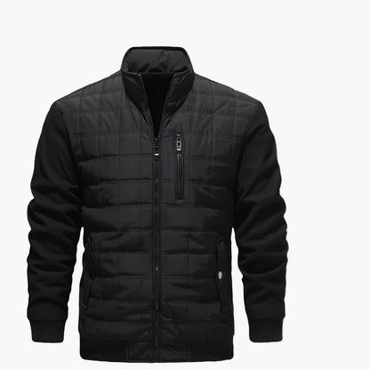 Giacca imbottita da uomo in stile casual con collo alto e tasche con cerniera – Perfetta per tutti i giorni e tempo libero