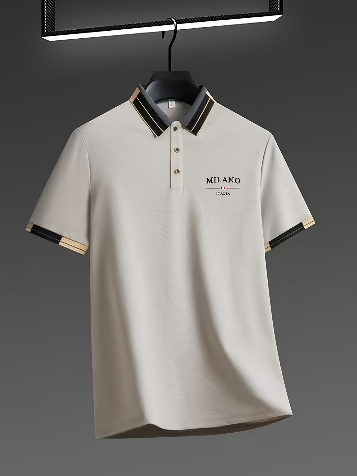 Herre Polo Milano Italia – Stilfull fritidsskjorte med moderne kragedesign