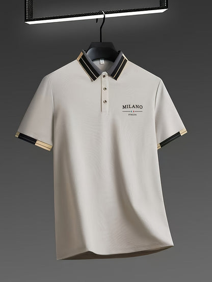 Herre Polo Milano Italia – Stilfull fritidsskjorte med moderne kragedesign