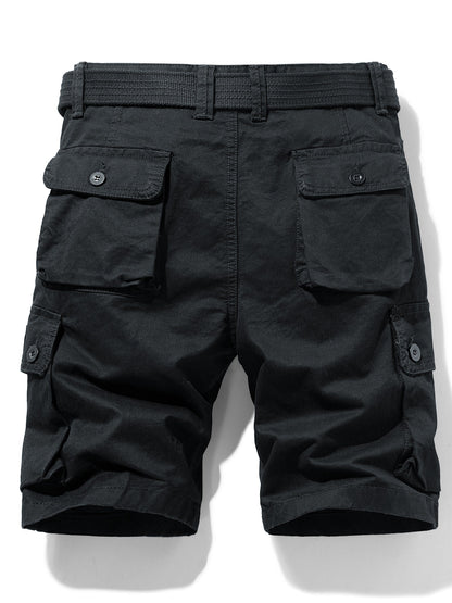 Herren Cargo-Shorts im Casual-Design mit Gürtel und Taschen – Ideal für Freizeit und Outdoor