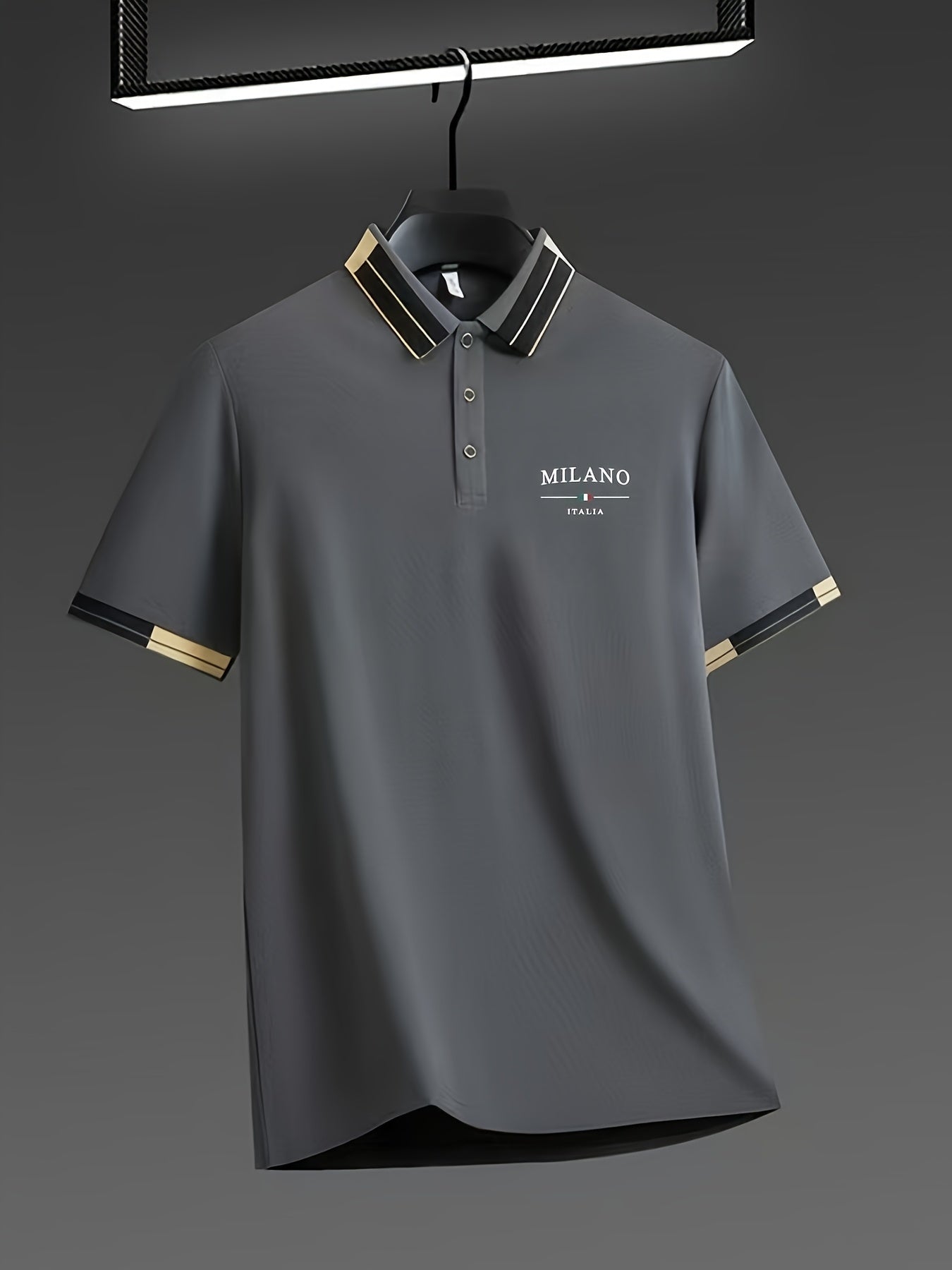 Herre Polo Milano Italia – Stilfull fritidsskjorte med moderne kragedesign