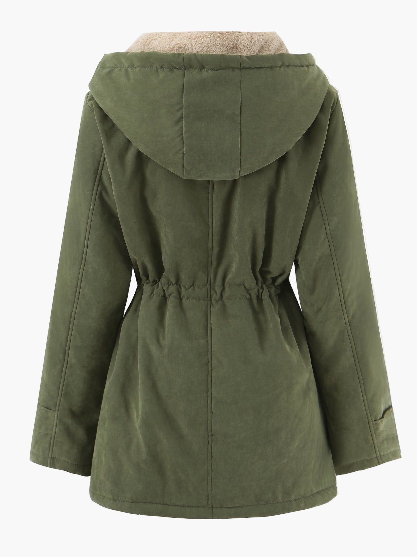 Damen Winterparka mit Kapuze und Kordelzug – Freizeitjacke für kalte Tage