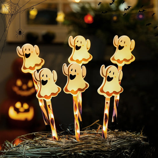 Halloween LED trädgårdsspett spökljus – Dekoration för trädgård & fest