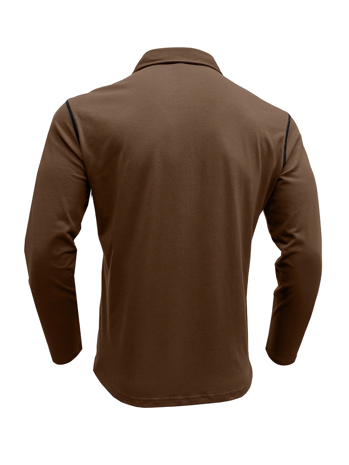 Langærmet poloshirt til herrer med knaplukning og brystlomme