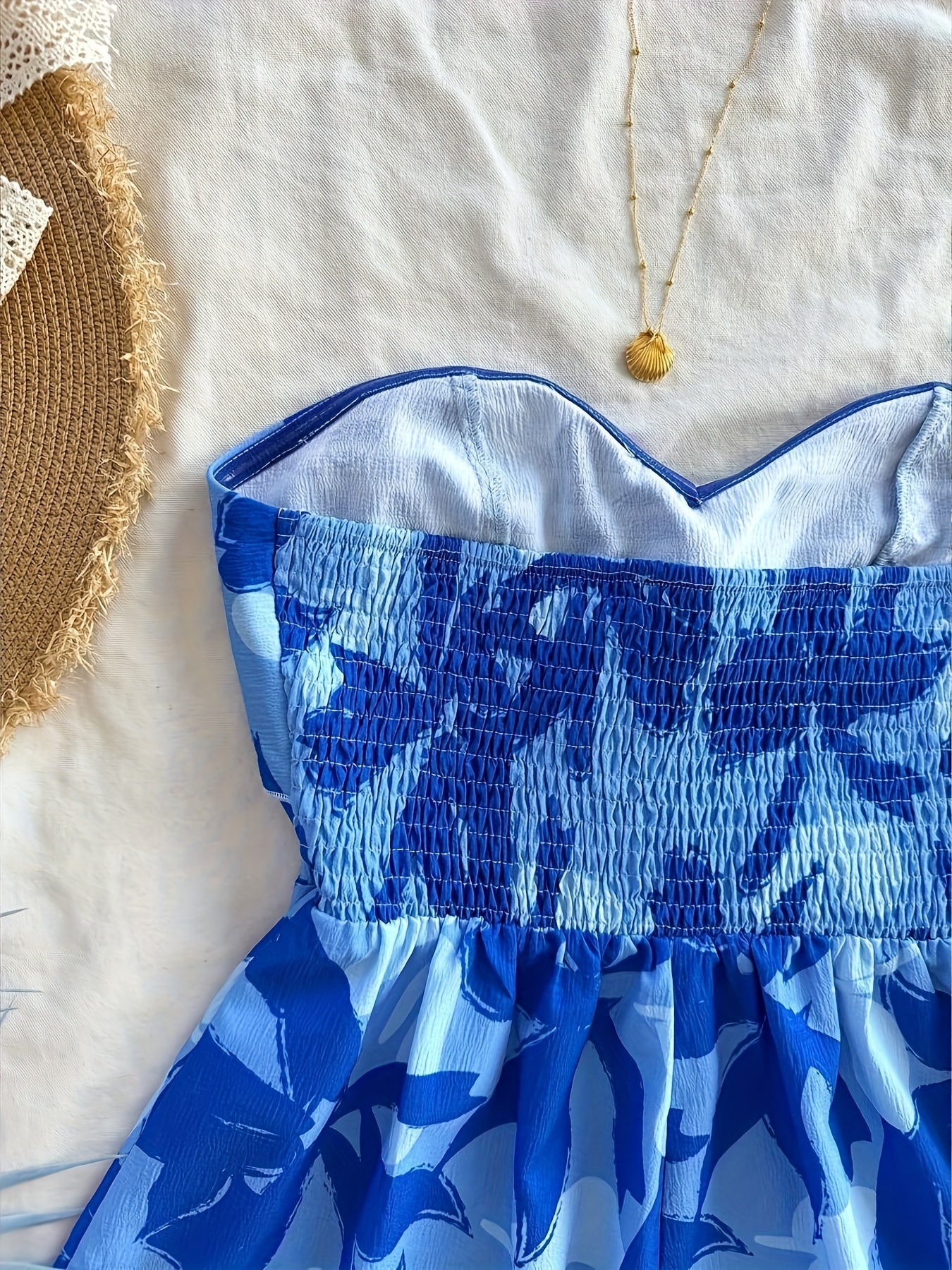 Mono bandeau para mujer con detalle de lazo y estampado floral – Peto de verano casual