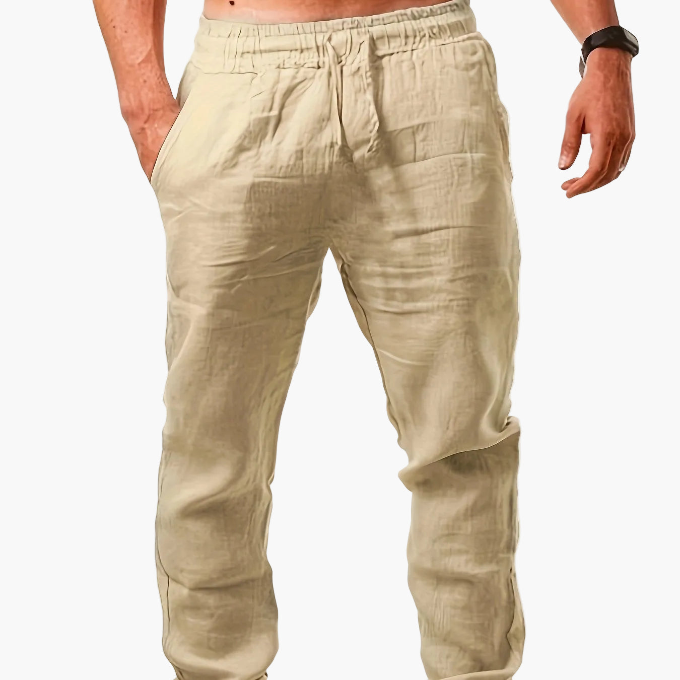 Pantalón casual para hombre con pierna recta – Pantalón de verano para uso diario y deporte