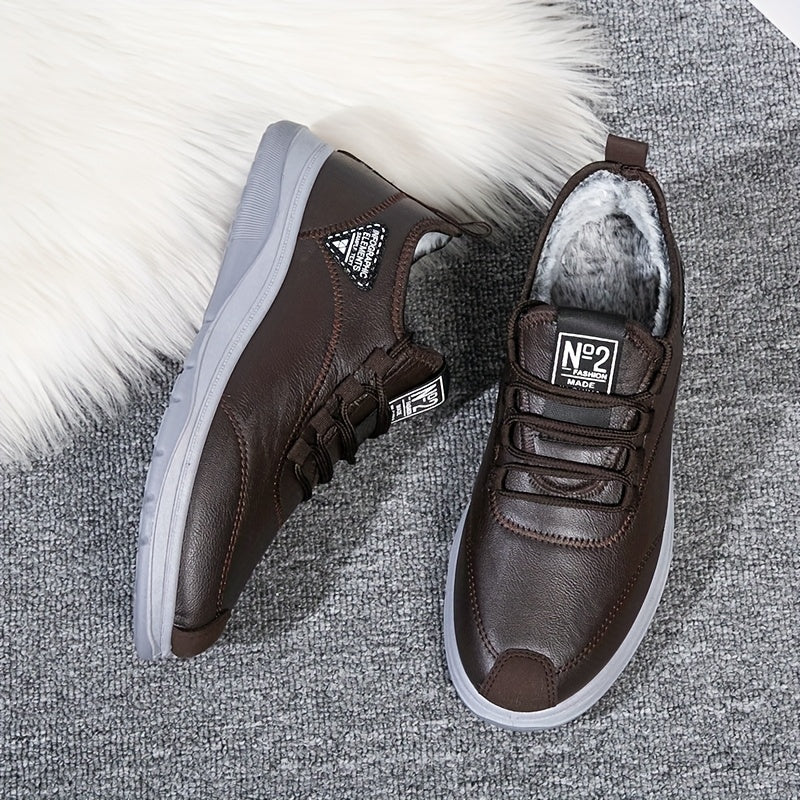 Botas de invierno para hombre con cordones y forro cálido