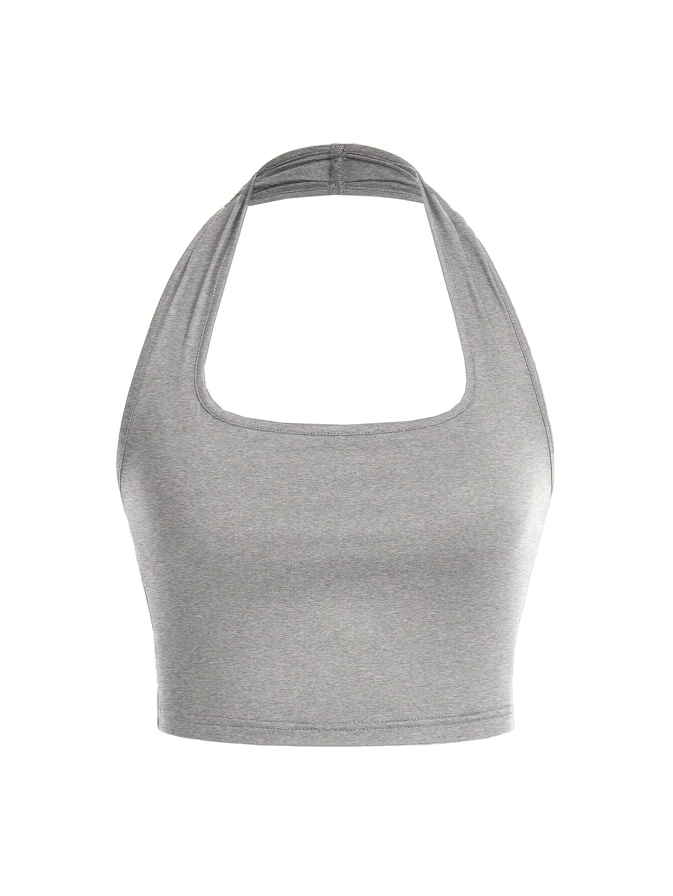 Dame Halterneck Croptop med åben ryg – Moderne sommerbasic til fritid og fest