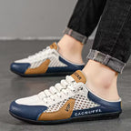 Instapsneakers met open hiel en colorblock-design voor heren