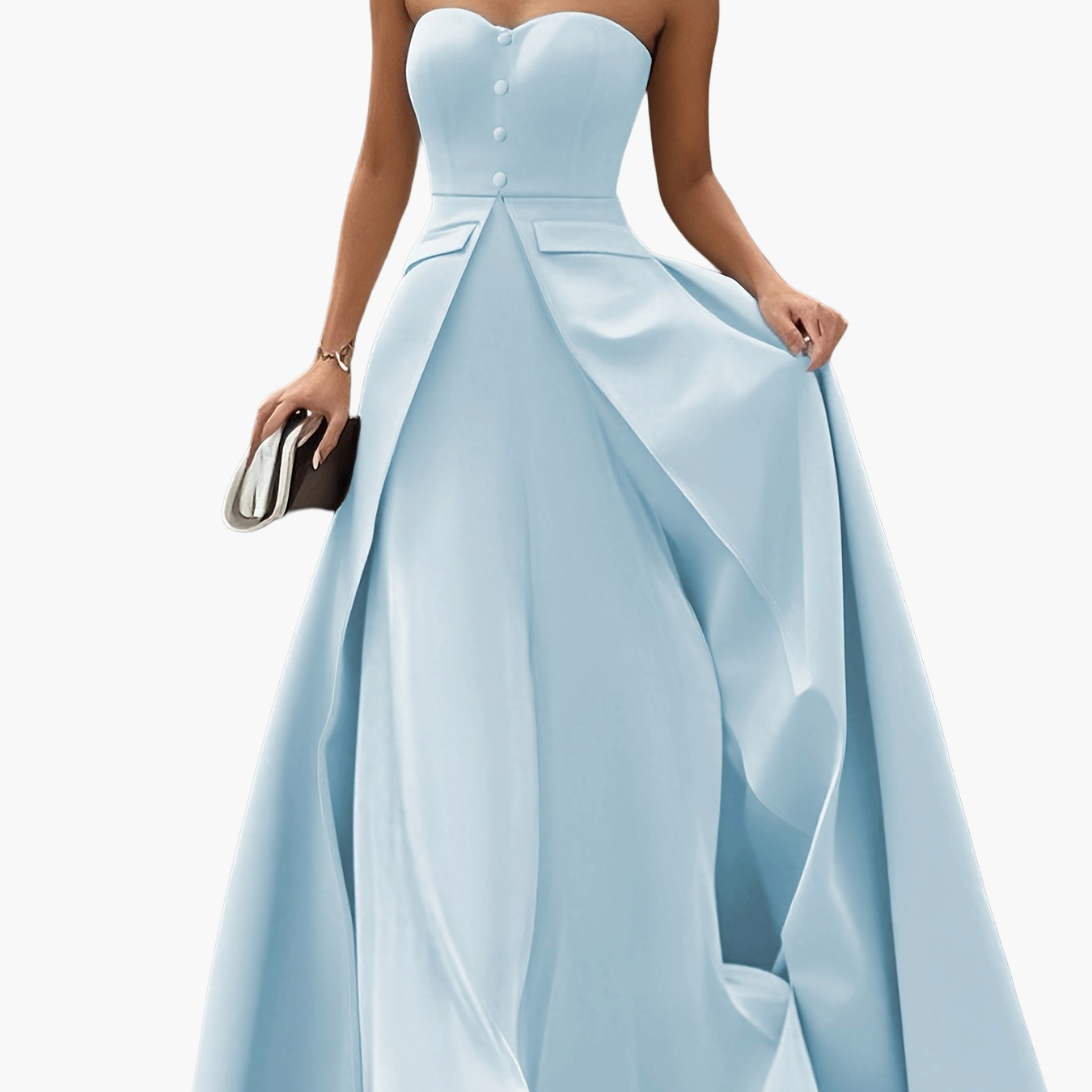 Damen Elegantes Abendkleid Ballkleid Bandeau Stil für besondere Anlässe