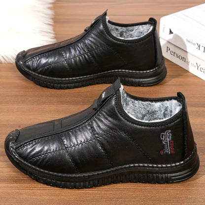 Herren Winter Slip-on Schuhe gefüttert gesteppt