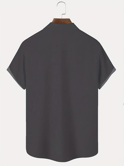 Herren Vintage Statement-Hemd Kurzarm – Humorvolles Freizeitshirt 'Shit Show Supervisor' für Sommer & Party