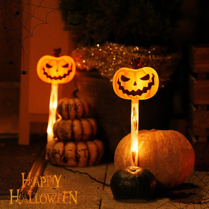 Halloween LED havepinde med spøgelseslys – Dekoration til have & fest