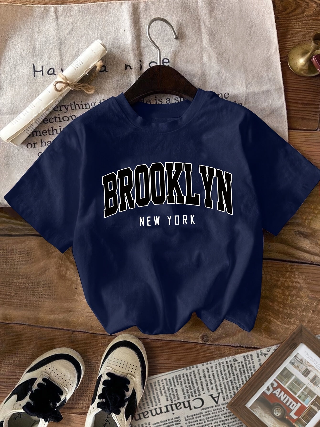 T-shirt urbain femme 'Brooklyn New York' – T-shirt décontracté pour le printemps et l'été