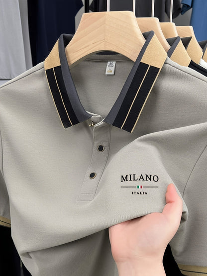 Herre Polo Milano Italia – Stilfull fritidsskjorte med moderne kragedesign