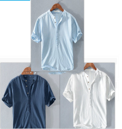 Steve – Heren T-shirt met opstaande kraag van Japanse ijs- en