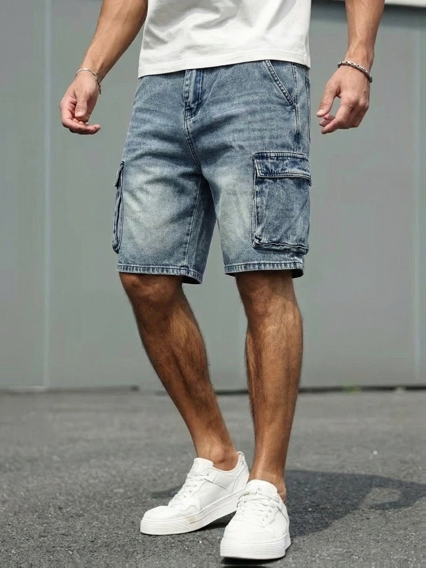 Herren Cargo Jeans Shorts – Lässige Regular Fit Bermuda für Alltag & Freizeit