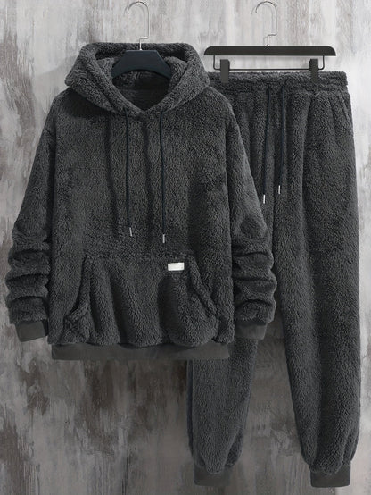 Unisex-sæt med blød hættetrøje og joggingbukser – blødt loungewear-outfit