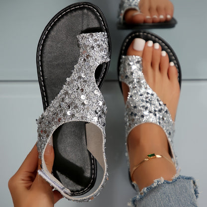 Dame sommersko elegante tåsplitter sandaler med rem – Komfortable fritidssko for hverdag og ferie