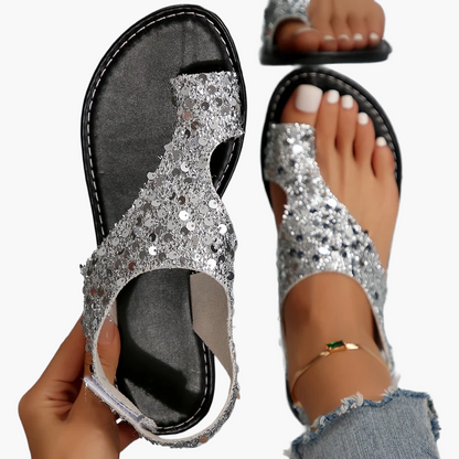 Dame sommersko elegante tåsplitter sandaler med rem – Komfortable fritidssko for hverdag og ferie