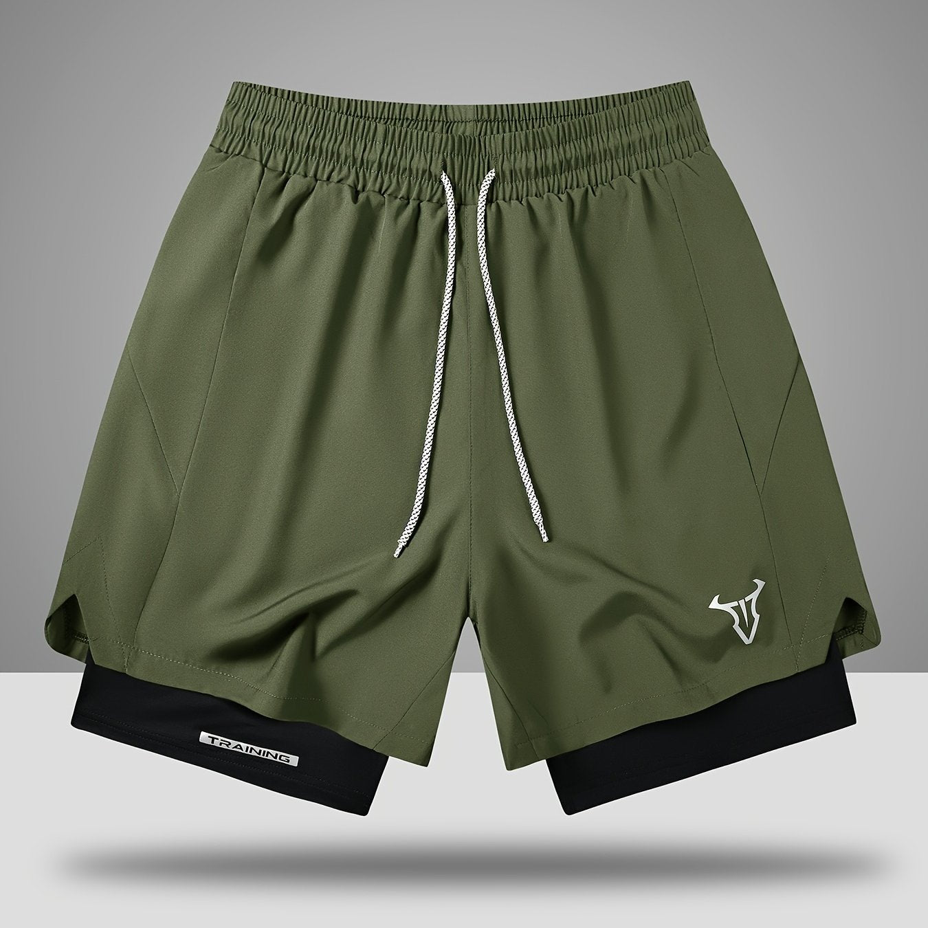 Pantaloncini da allenamento uomo fitness sport taglio regolare con coulisse e tasche laterali