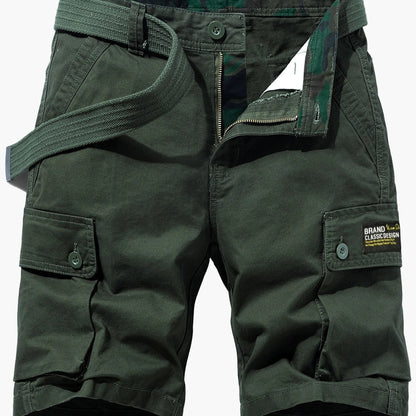 Herren Cargo-Shorts im Casual-Design mit Gürtel und Taschen – Ideal für Freizeit und Outdoor