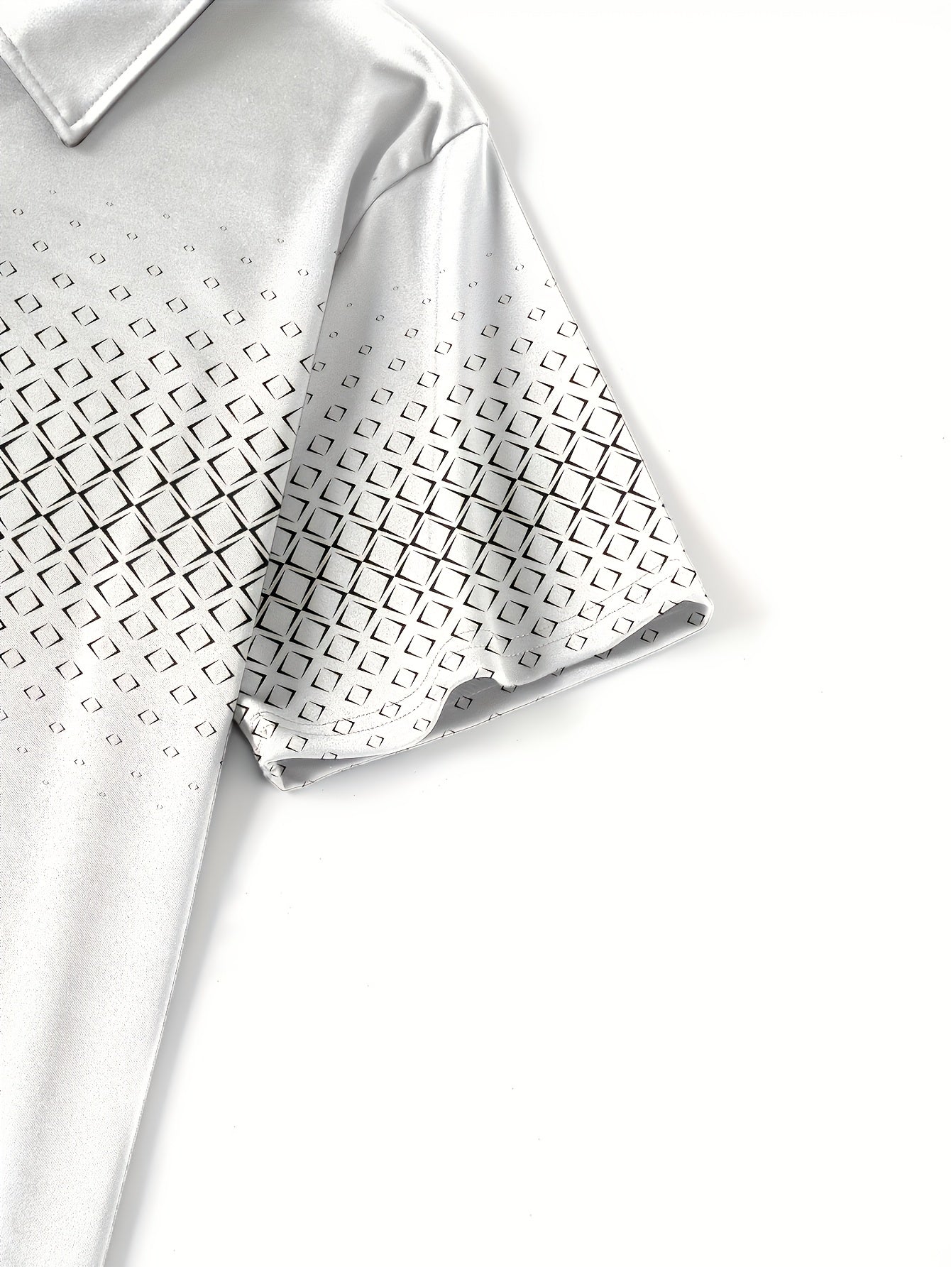 Polo da uomo con stampa geometrica moderna – Maglia casual elegante per tutti i giorni e l’estate