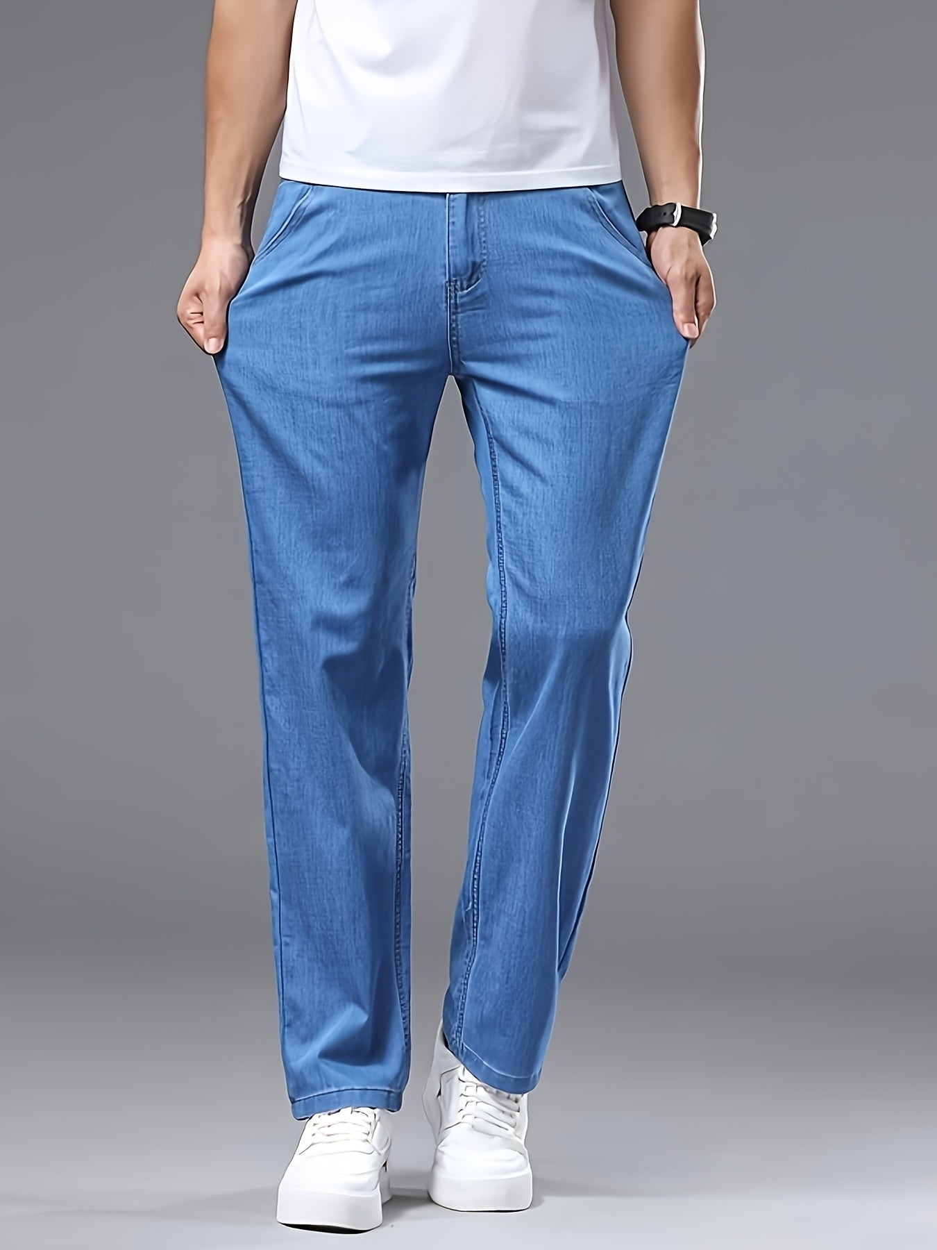 Pantalon jean homme coupe régulière – Style classique pour le quotidien et les loisirs