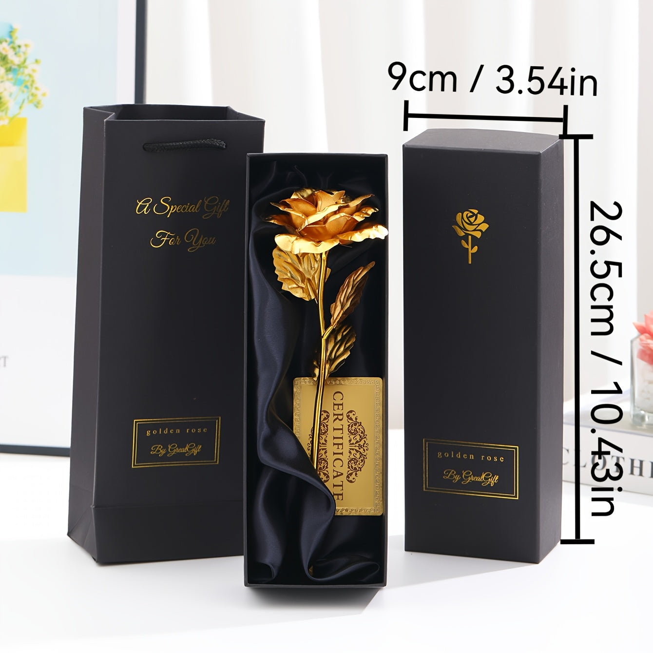Luxuriöses Geschenk Deko-Rose mit Geschenkbox – Zeitlose Blume für Damen – Perfekt als Liebesbeweis oder Dekoration