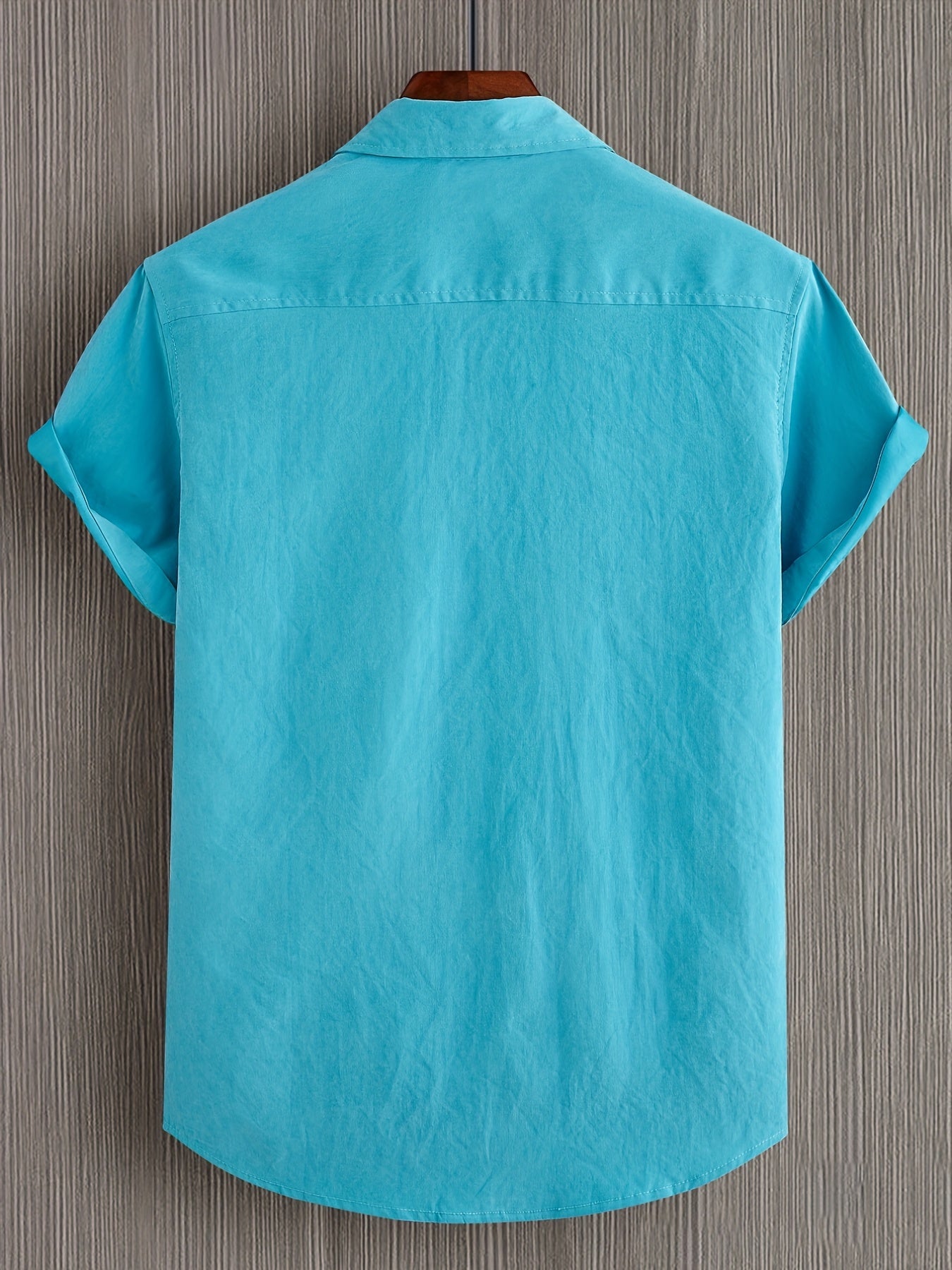Chemise décontractée homme à manches courtes avec patte de boutonnage – Chemise d'été moderne pour le quotidien et le bureau