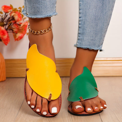 Sandalias de dedo para mujer – Flats de moda para tiempo libre y vacaciones