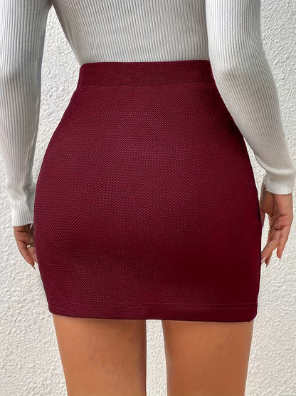 Damen Eleganter Minirock mit Wickeloptik – Perfekt für Büro und Ausgehen