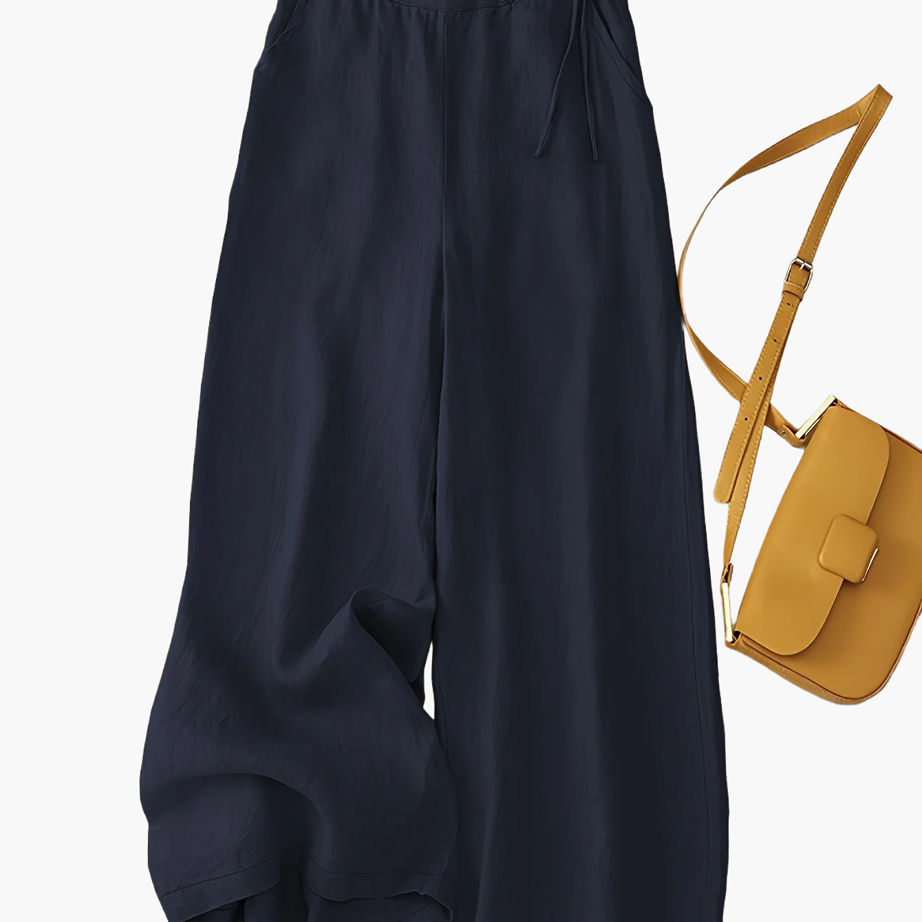 Pantaloni da tempo libero donna a gamba larga con vita alta e coulisse – Look estivo elegante per tutti i giorni e l’ufficio