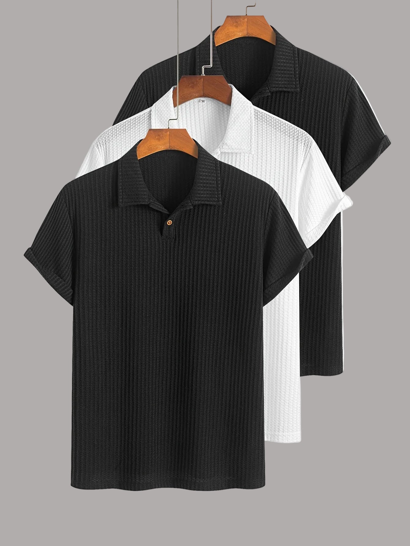 Herre Polo Shirt Sæt Kortærmet Moderne Klassisk Fritid Business