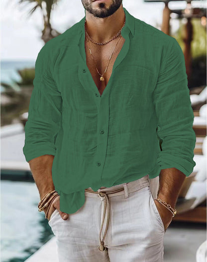 Camicia casual uomo – Design classico per look estivi eleganti, ideale per vacanze e uso quotidiano