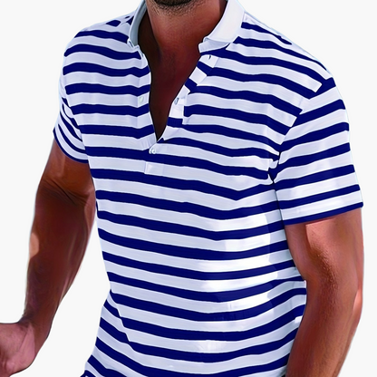 Herren Polo-Shirt mit Streifen – Maritimer Stil, Freizeit & Sommermode