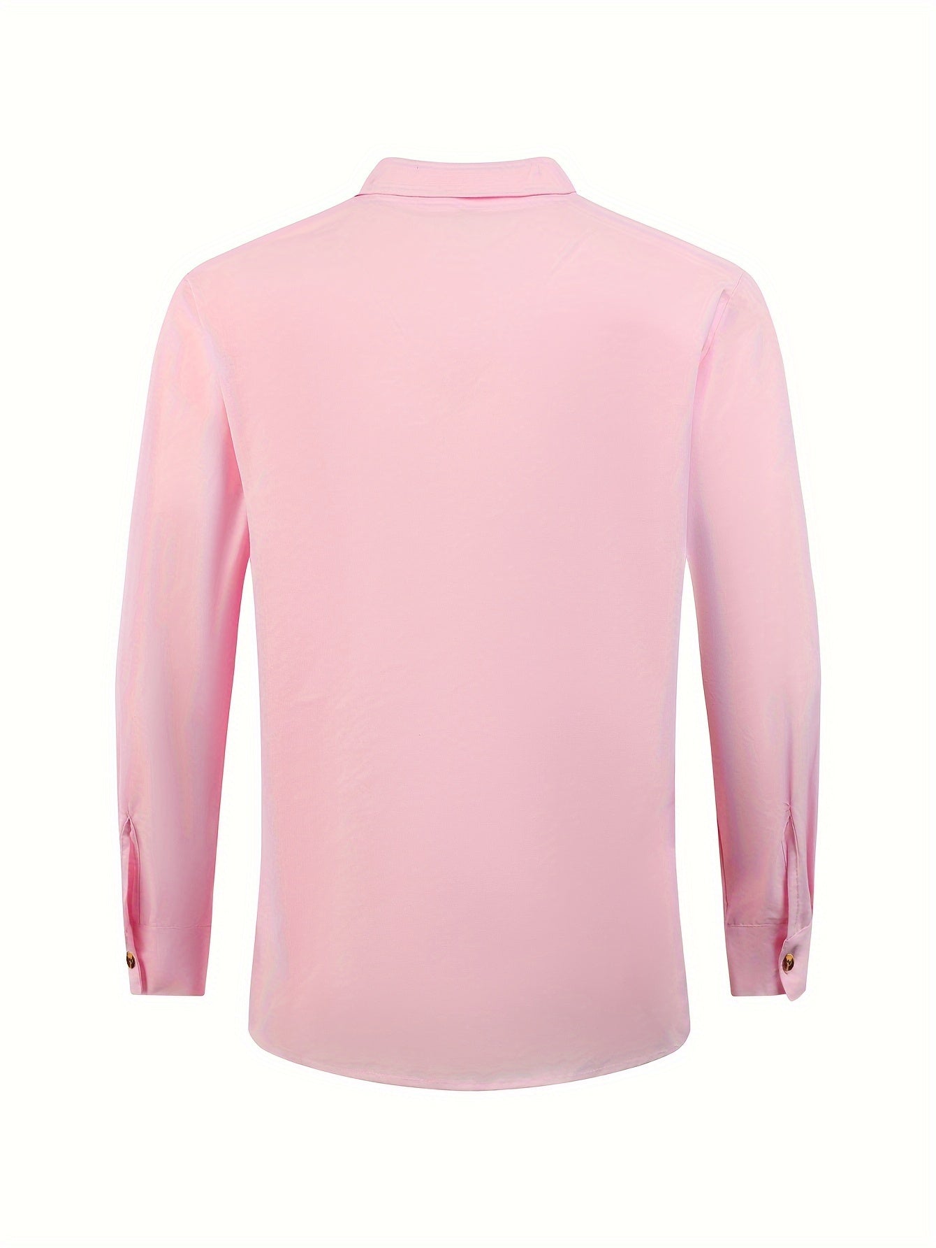 Camicia casual da uomo con collo alla coreana e abbottonatura – Maglia a maniche lunghe elegante per tutti i giorni e il weekend