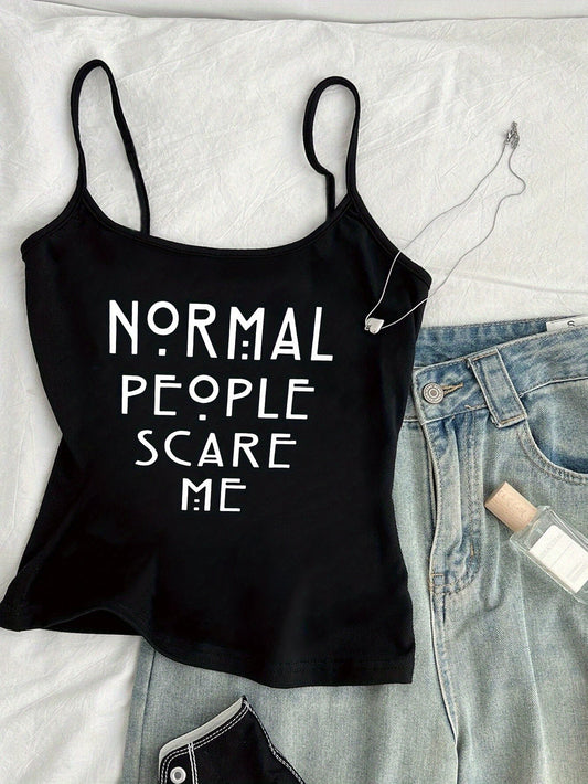 Dames statement tanktop met print – retrostijl, zomerse streetwear, casual mode