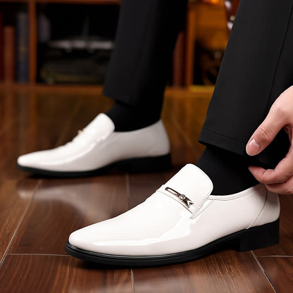 Mocassini eleganti da uomo – Scarpe lucide da abito per ufficio e occasioni formali
