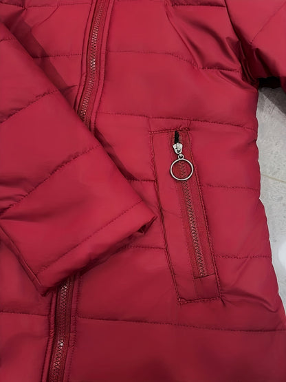 Abrigo acolchado de invierno para mujer con capucha – Abrigo largo y cálido para el tiempo libre