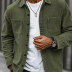 Bryce | Overshirt met lange mouwen, zakken en knopen voor heren