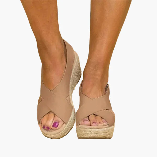 Damen Keilabsatz Sommerschuhe – Orthopädische Komfort Sandalen für Alltag und Freizeit