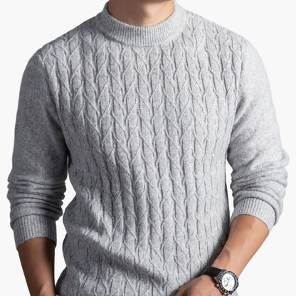 Męski sweter dzianinowy nowoczesny regular fit na jesień i zimę – Stylowy towarzysz na co dzień